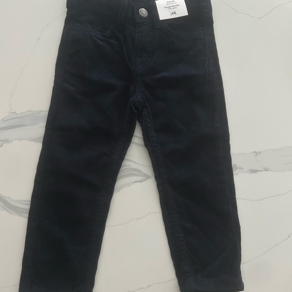 2/$20 NWT H&M boys navy slim fit Corduroy Pants 2T 1-2 year old brand new - Picture 4 of 6